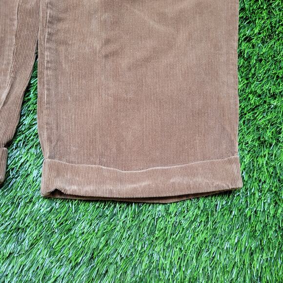 VTG Y2K Dockers Pleated Corduroy Pants 34x30 High Rise Relaxed Dark Academia - Picture 3 of 9